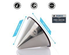 LIMITED OFFER Pour Over Coffee Filter - Stainless Steel SPOON - Cone Dripper - Aeropress Coffee Maker Compatible... N7