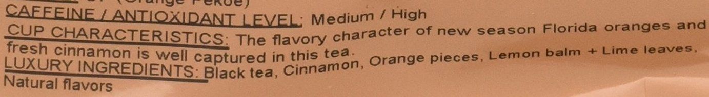 Metropolitan Tea 200 Count Pyramid Shaped Teabags, Orange Spice N3