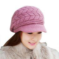 Orangesky Women Skullies Beanies Knitted Hats (Beige) N2