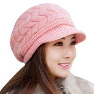 Orangesky Women Skullies Beanies Knitted Hats (Beige) N3
