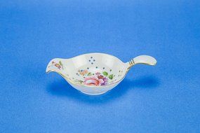 Charming Vintage TEA SIFTER Floral Derby Posies Bone China Old Small White English Late 20th Century LS N2
