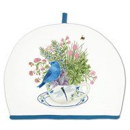 Alice's Cottage Blue Bird and Teacup Cotton Tea Cozy Cosy