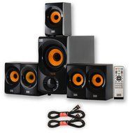 Acoustic Audio AA5170 Home Theater 5.1 Bluetooth Speaker System with FM and 2 Extension Cables
