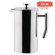 Double Wall Tea & Coffee Brewer | Stainless Steel Coffee Pot & Maker - French Press 12 oz or 350 ml Coffee Pot... N2