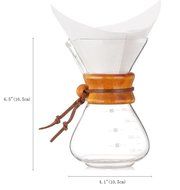 Diguo Glass Coffee Maker Classic Series Glass Coffeemaker (400ml/14oz/1-2 Cup) (One Coffee Maker with 40 pcs Paper... N4