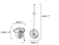 Loose Leaf Tea Infuser (Set of 3) - Stainless Steel Strainers perfect for Quality Brewing to Filter Tea in Various... N4
