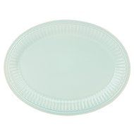 Lenox French Perle Groove Oval Platter, Ice Blue