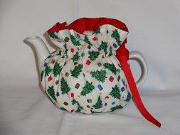 2 Cup Christmas Print Reversible Tea Pot Cozy N4