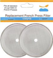 Cozyna Universal Replacement French Press Filter Mesh Screen - Set of 2 - For 8 Cup (1000 ml) French Press - Design...