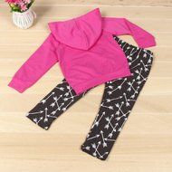 Clothes Set ,BeautyVan Newborn Baby Arrows Print Girl Boy Hooded Tops +Long Pants Outfits Set Clothes (12M, Gray) N6