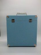 SW-B18 12 Inch Retro Vintage leather LP Vinyl Record Carry Case (Turquoise) N4