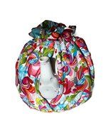 Teapot Cozy, tea warmer with Blue birds and Orange, Red, Blue paisley on white for a 5-8 cup teapot #320 N5