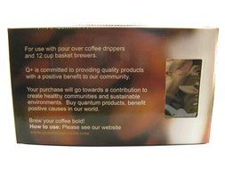 Quantum Positive - Unbleached Coffee Filters, 100 - Biodegradable, Natural Brown Filters - Cone Size 4 or Large... N3