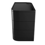 Mind Reader "Eclipse" 24 Capacity Single Serve Coffee Pod and Condiment Holder with Swing-Out Drawers, Black N3