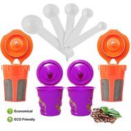 2 Reusable K Carafe and 2 Reusable K Cup - STYDDI Stainless Steel Micro Mesh Coffee Filters Combo With Bonus Coffee... N3