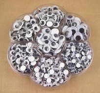 900pcs/Box 4mm/5mm/6mm/7mm/8mm/10mm/10x8mm Movable toy Self-adhesive Eye