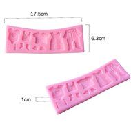 Huayang|Silicone Cute 3D Baby Clothes Fondant Mold Cake Chocolate Baking Tool Decoration N7