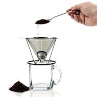 Stainless Steel Clever Coffee Dripper by Meltera, Makes Best Pour Over Coffee, Permanent & Reusable Cone with... N7