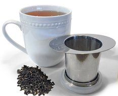 Teablee Tea Strainer 304 Stainless Steel Brew-in-Mug Loose Leaf Tea Infuser with Silicone-Lined Lid (4 inches... N5
