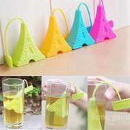 Saver Silicone Paris Tower Loose Tea Bag Leaf Strainer Infuser Filter N3