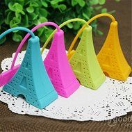 Saver Silicone Paris Tower Loose Tea Bag Leaf Strainer Infuser Filter N4