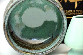 Japanese Mino Yaki ware Matcha Bowl And Tea Ceremony Set Green Tea 11.5 / 11.5 / 8cm (4.5 / 4.5 / 3.1inch)[7374] N5