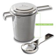 Stainless Steel Tea Infuser + Tea Scoop Spoon, Extra Fine Mesh Filter Loose Leaf Tea Strainer with 4.5 Inch Long... N4