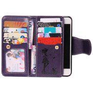 iPhone 7 Case, iPhone 7 Wallet Case,PHEZEN Beauty Flower Girl Cat Design PU Leather Wallet Case Stand Flip Case... N32
