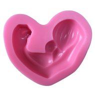 FLY Strong Arm Muscles Shape Silicone Cake Mold Fondant Lace Tools Bakeware,Pink N3