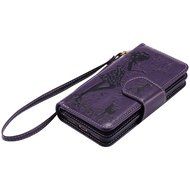 iPhone 7 Case, iPhone 7 Wallet Case,PHEZEN Beauty Flower Girl Cat Design PU Leather Wallet Case Stand Flip Case... N33