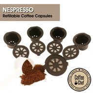 Coffee Chef (TM) 5 Pcs Refillable Reusable Nespresso Coffee Capsules Pods with Bonus Spoon - BPA Free - OriginalLine... N3