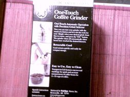 GE General Electric One-touch coffee grinder silver black 1 owner