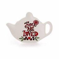 Enesco Our Name is Mud Tea Bag Holder by Lorrie Veasey, 3.375-Inch, You are Loved