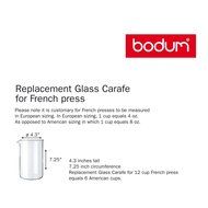 Bodum Replacement Spare Glass for Coffee Presses, 1.5 litre/51 ounce/12 Cup N2