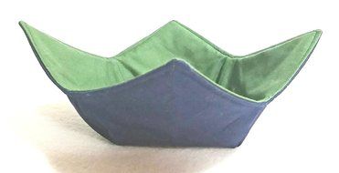 Microwave Bowl Cozy: Navy & (Grass) Green