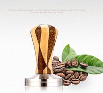 Adolph Elegance Wooden Coffee Tamper - Espresso Tamper 58mm Stainless Steel Base with Solid Wooden Handle - Coffee... N2