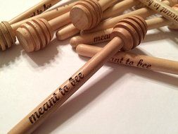 Meant to Bee Engraved Honey Dippers Set of 10