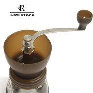 RC 120g Capacity Manual Ceramic Burr Coffee Grinder, Hand-crank Coffee Mill---Brown N2