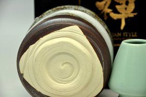 Japanese Mino Yaki ware Matcha Bowl And Tea Ceremony Set Green Tea 11 / 11 / 8.5cm (4.3 / 4.3 / 3.3inch)[7370] N4