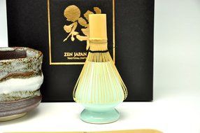 Japanese Mino Yaki ware Matcha Bowl And Tea Ceremony Set Green Tea 11 / 11 / 8.5cm (4.3 / 4.3 / 3.3inch)[7370] N5