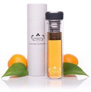 Teassentials 15 Ounce Double Walled Borosilicate Glass Tea Infuser Bottle / Tumbler N3