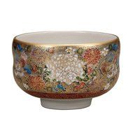 Kutani tea bowl Hon-kinhanatsume