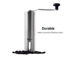 Zotoon Manual Ceramic Burr Coffee Grinder - Best Hand Coffee Bean Mill - Aeropress Compatible N6