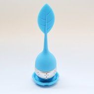 Set of 1 Tea Infuser Leaf Strainer Handle with Steel Ball Silicone Leaf Lid By Xcellent Global N5