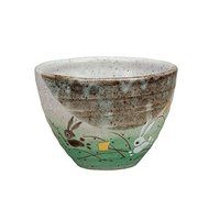 KutaniYaki Japanese style cup "Hopping Rabbit" K4-655 from Japan