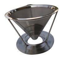 Steel Pour Over Coffee Dripper - Paperless Reusable Drip Coffee Maker 2 Cups - The Bean House N4