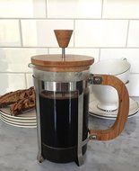 French Press Coffee Maker, Trendy Bamboo, BONUS Measuring Spoon, Ideal Size, Brew 2.5 Cups, Perfect For Your Home... N6