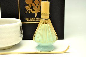 Japanese Mino Yaki ware Matcha Bowl And Tea Ceremony Set Green Tea 11.5 / 11.5 / 8cm (4.5 / 4.5 / 3.1inch)[7393] N5