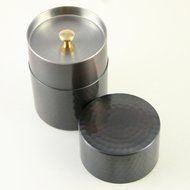 Japanese Copper Tin Turtle Shell Pattern Double Metal Lid N4