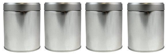 4-Pack Tea Storage Tins, Twist Lock Top Tea Storage Tins (Set of 4)
